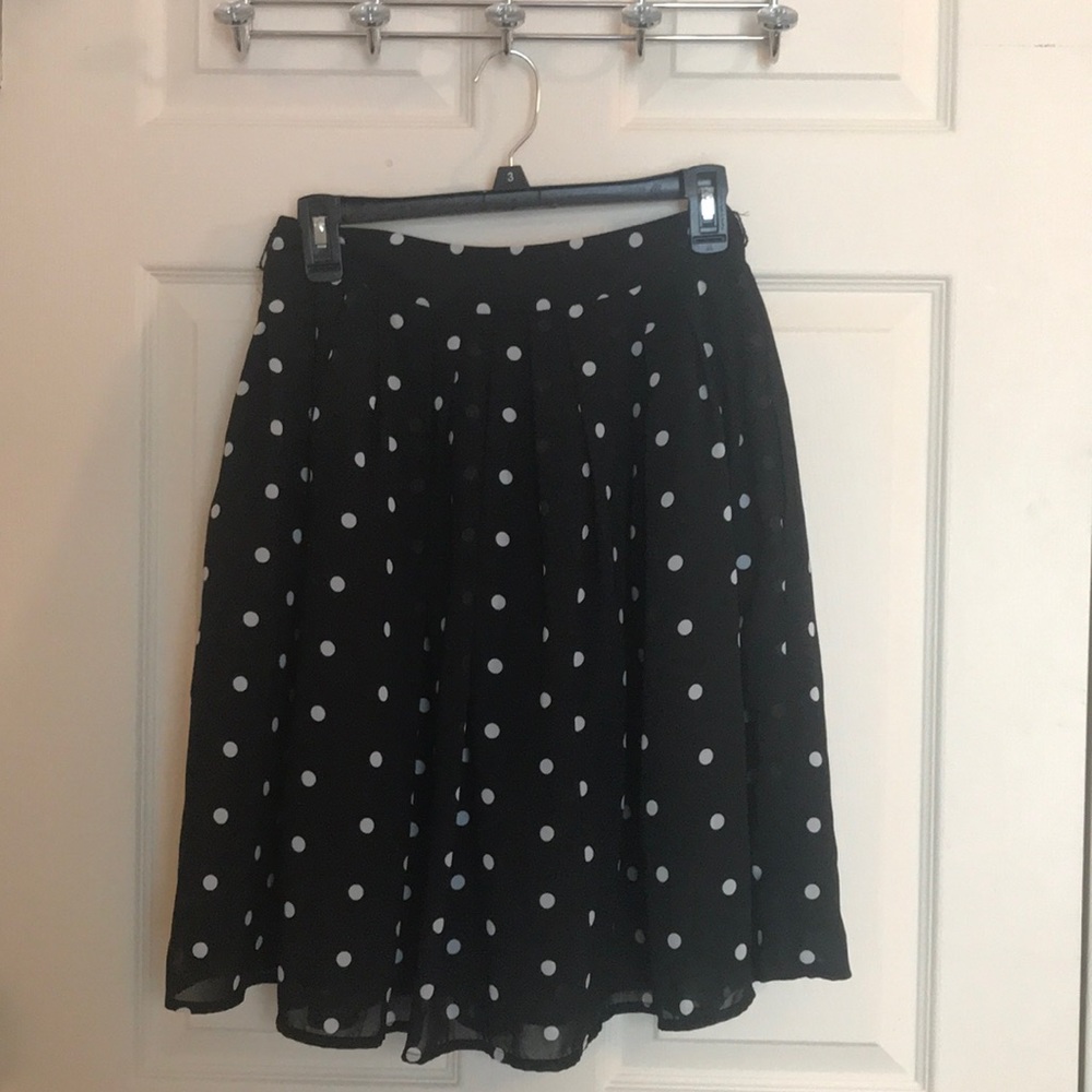 Worthington High-Waisted Polka Dot Skirt